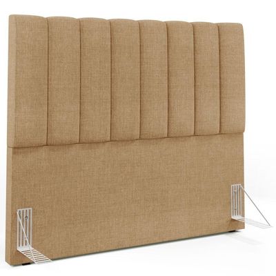 Kit Cabeceira Casal 140cm Calçadeira Baú Bege Escuro