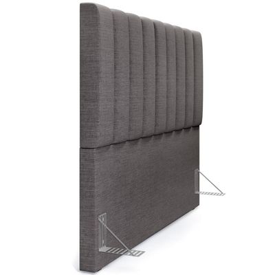 Kit Cabeceira Casal Queen 160cm Calçadeira Baú Cinza Escuro