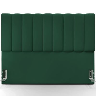 Kit Cabeceira Casal Queen 160cm Calçadeira Baú Verde Musgo