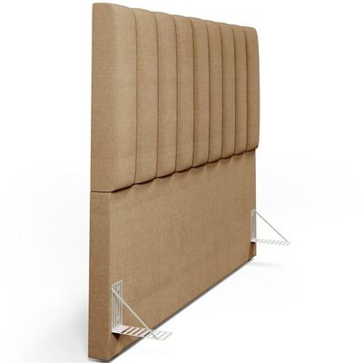 Kit Cabeceira Casal Queen 160cm Calçadeira Baú Bege Escuro