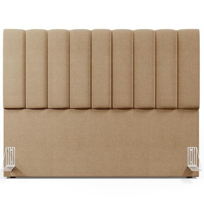 Kit Cabeceira Casal Queen 160cm Calçadeira Baú Bege Escuro