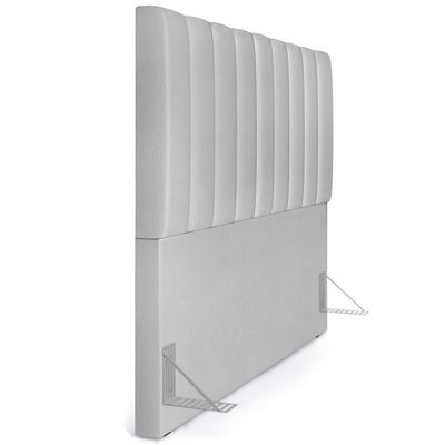 Kit Cabeceira Casal Queen 160cm Com Calçadeira Baú Cinza