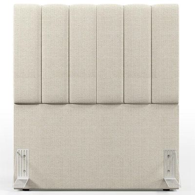 Kit Cabeceira Solteiro 100cm Calçadeira Baú Champagne