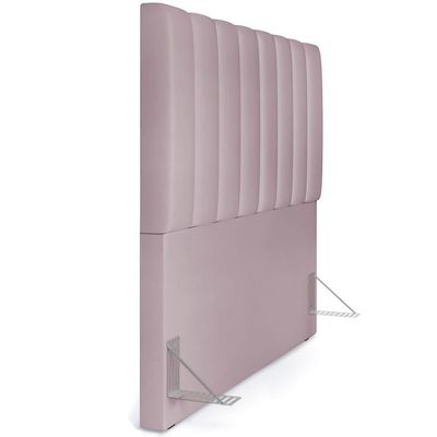 Kit Cabeceira Casal 140cm C/Calçadeira Recamier Baú Rosê