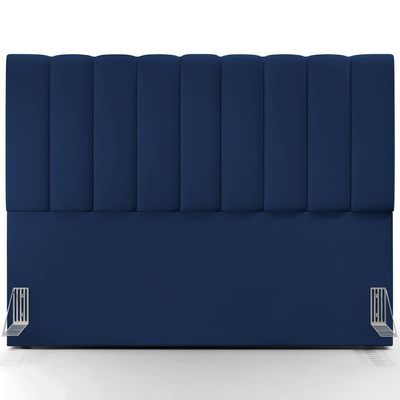 Kit Cabeceira Casal Queen 160cm Calçadeira Baú Azul Marinho