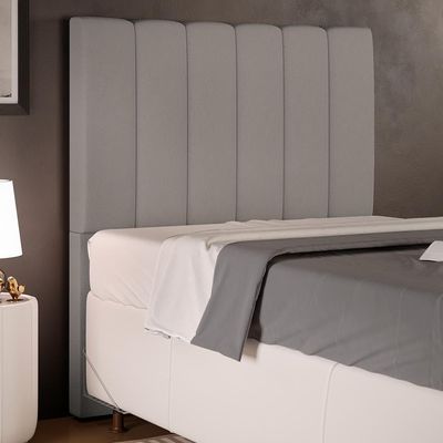 Cabeceira Cama Box Solteiro 100 Cm Dália W01 Linho Bege