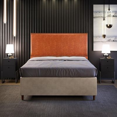 Cabeceira Cama Box Casal Tachas 140 Cm Vicenza L02 Camel