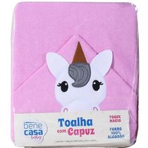 Toalha Com Capuz Aplique E Forro Em Fralda Toque Suave