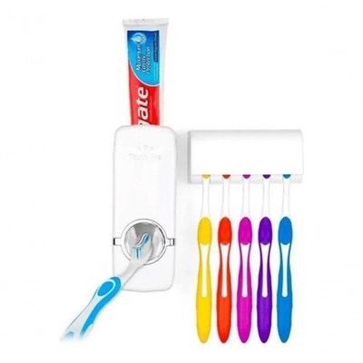 Dispenser Suporte 5 Escovas Banheiro Organizador Higiênico