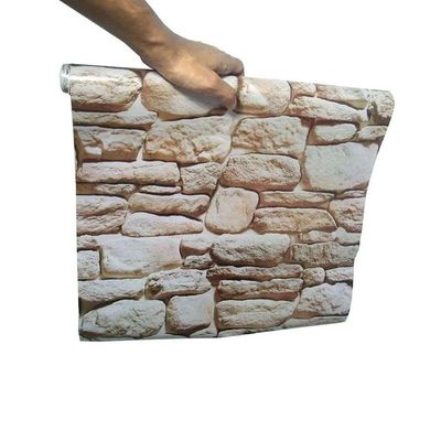 Papel De Parede Canjiquinha Autoadesivo Vinilico Pedra Rolo