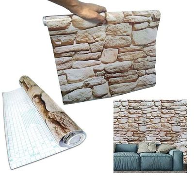 Papel De Parede Canjiquinha Autoadesivo Vinilico Pedra Rolo