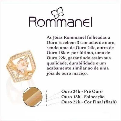 Brinco Rommanel Folheado Ouro Bola Grande 8mm Lisa Dourado