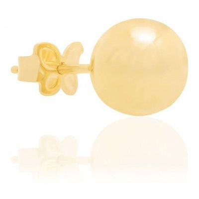 Brinco Rommanel Folheado Ouro Bola Grande 8mm Lisa Dourado