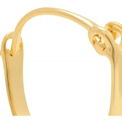 Brincos Rommanel Infantil Argola Folhado Ouro 18k