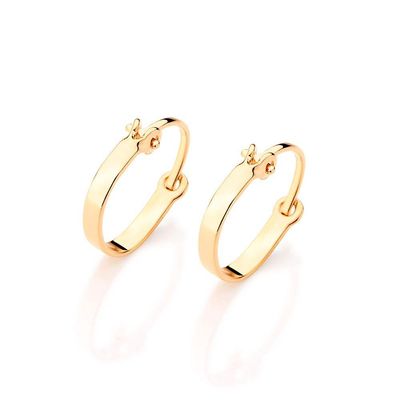 Brincos Rommanel Infantil Argola Folhado Ouro 18k