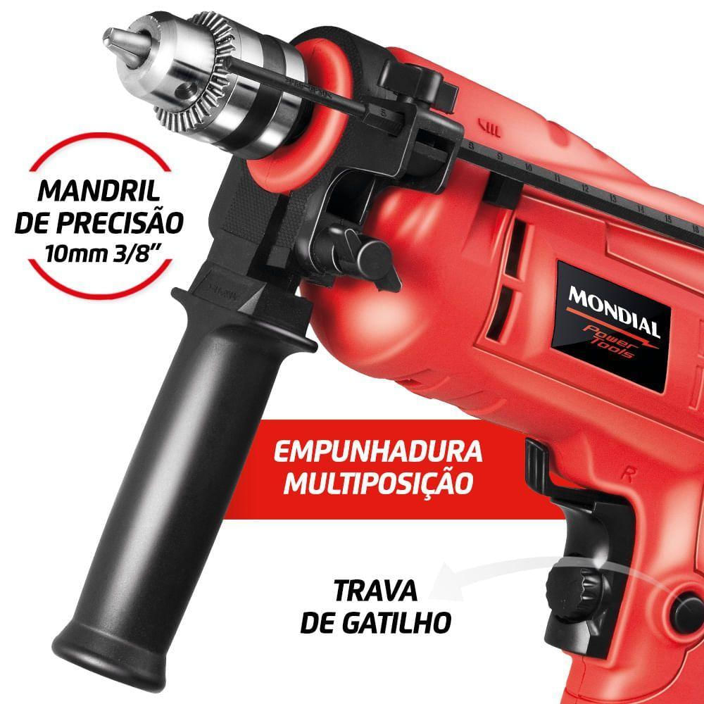 Kit Oficina Mondial Tools Nffi-07m Furadeira-127v-vermelho
