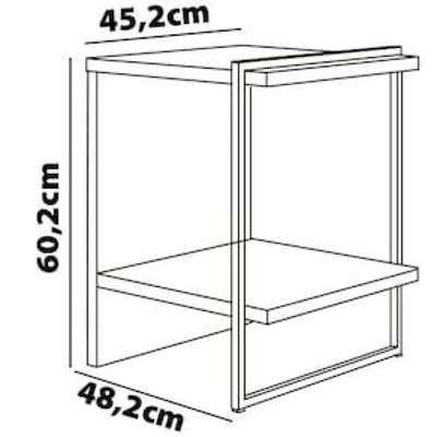Mesa de Cabeceira / Mesa Lateral Genialflex Infinity Branco