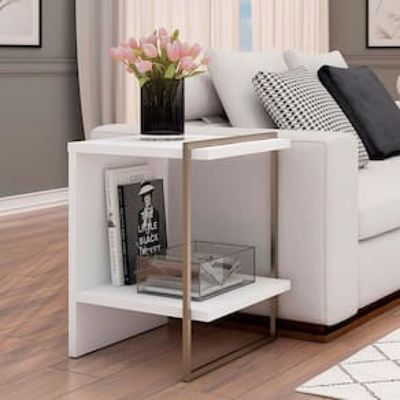 Mesa de Cabeceira / Mesa Lateral Genialflex Infinity Branco