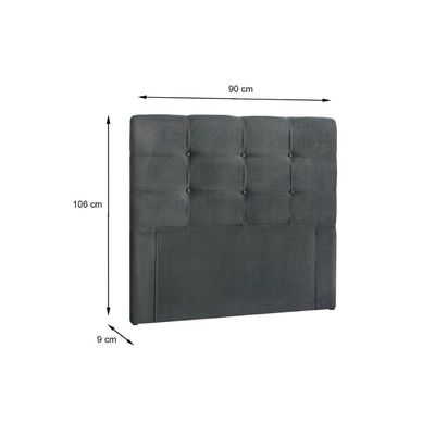 Cabeceira Cama Box Estofada Solteiro Solteiro Clean Plus Suede Marrom Taupe - Simbal