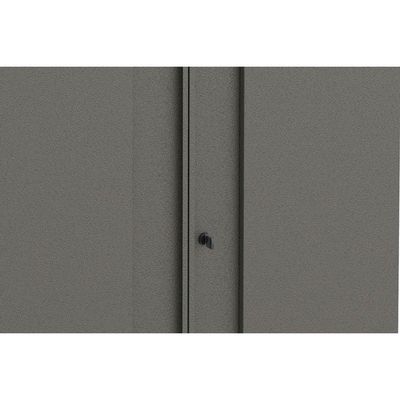 Balcão Multiuso p/Área Serviço Multibox Aço 2 Portas c/Chave c/Tampo 80cm Preto/Cinza - Telasul
