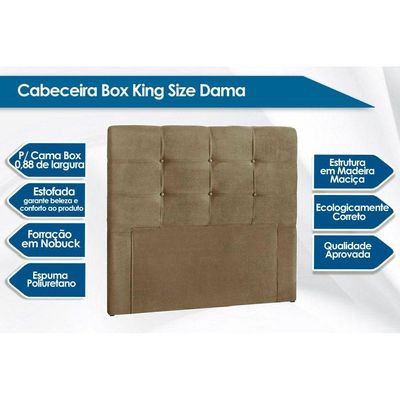 Cabeceira Cama Box Estofada Solteiro Solteiro Clean Plus Suede Marrom Taupe - Simbal