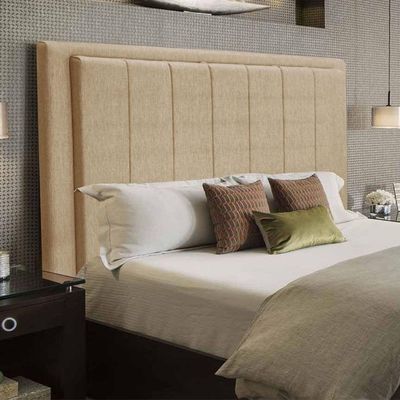 Cabeceira Opala Cama Box Queen 160cm Linho - Ssx Multicoisas Cor Bege Dourado