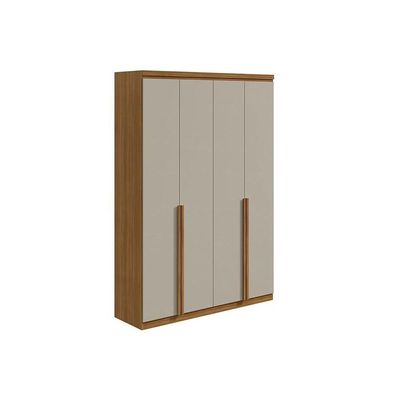 Guarda Roupa Solteiro 4 Portas E 2 Gavetas Alonzo New Branco - Lopas