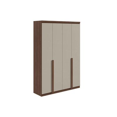Guarda Roupa Solteiro 4 Portas E 2 Gavetas Alonzo New Branco - Lopas