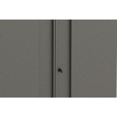 Gabinete Balcão Multibox Aço 2 Portas C-chave E 2 Gavetas C-tampo 80cm Preto-cinza