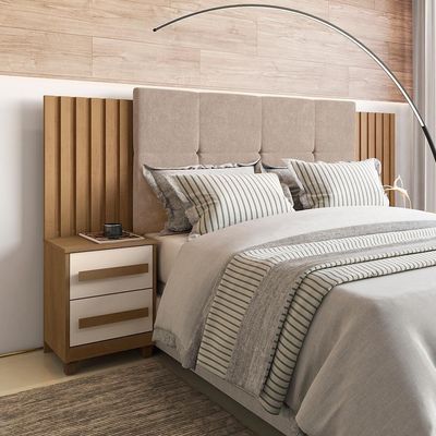 Cabeceira Com Captone Trieste Cinamomo Off White