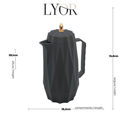 Garrafa Térmica Diamond Cinza 1l 1856 Lyor