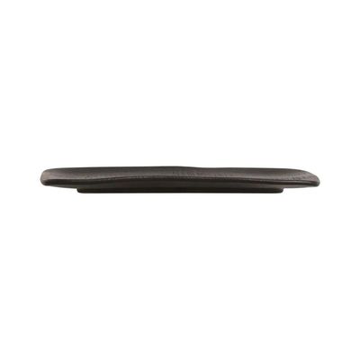 Travessa Retângular Em Cerâmica Juta Preto Matte 27x16cm Porto Brasil