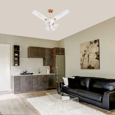 Ventilador De Teto Venti-delta New Zeta Branco Com Cobre 3 Pás Laqueada Branco 220v 220v