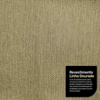Kit Poltrona E Sofá Varanda Samoa Madeira Maciça Com Cordas Náutica Linho Dourado - Desk Design