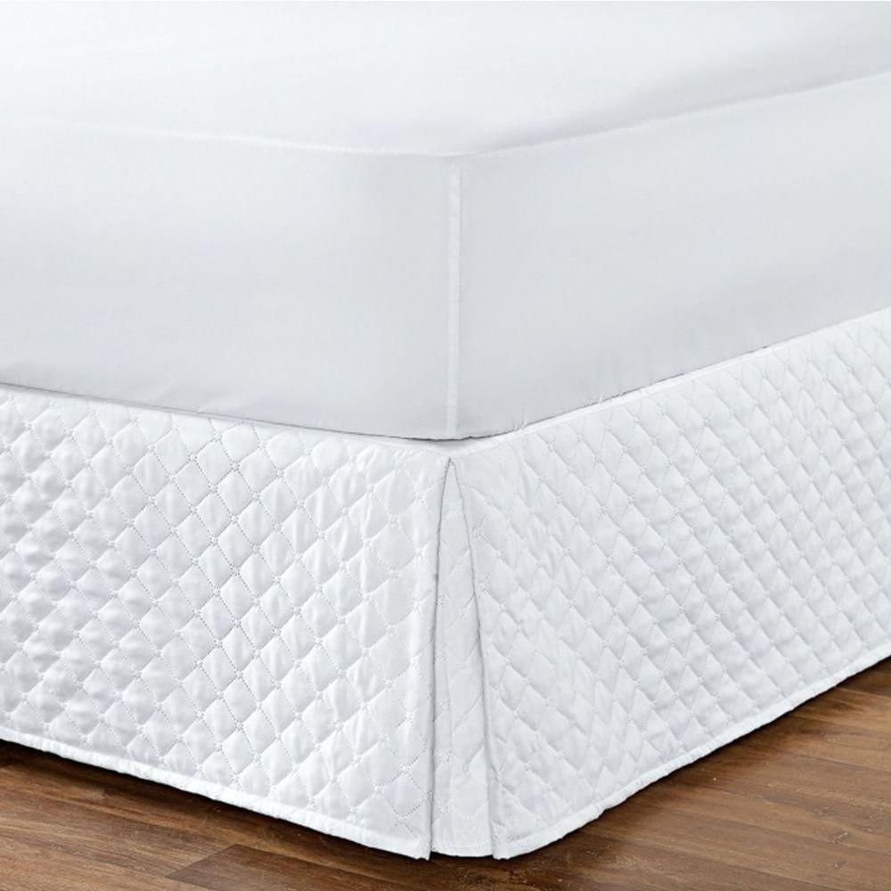 Saia Box Solteiro Matelada 01 Peça - Branco