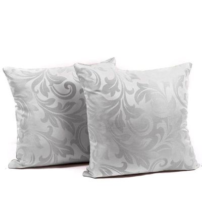 Capa Almofada Sala Quarto Cozinha 40x40 Jacquard Zíper 02 Un Cor:cinza