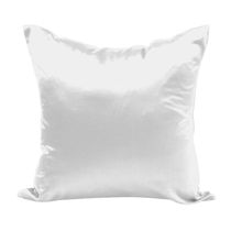 Capa Almofada Sala Quarto Cozinha 40x40 Cetim Zíper 02 Un Cor: Branca