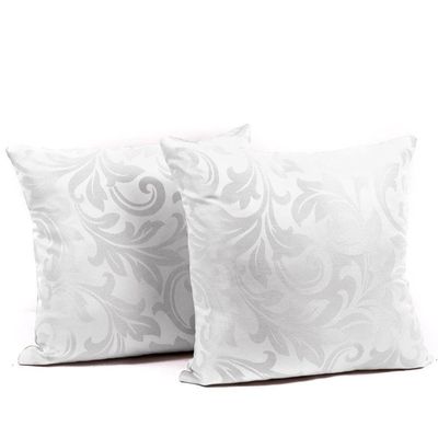 Capa Almofada Sala Quarto Cozinha 40x40 Jacquard Zíper 02 Un Cor: Branca