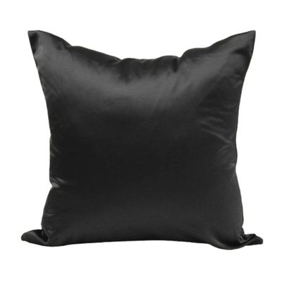 Capa Almofada Sala Quarto Cozinha 40x40 Cetim Zíper 02 Un Cor:preto