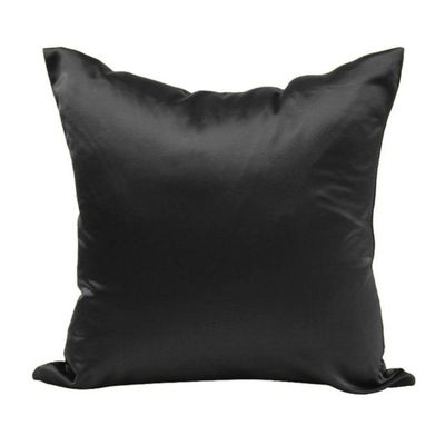 Capa Almofada Sala Quarto Cozinha 40x40 Cetim Zíper 02 Un Cor:preto