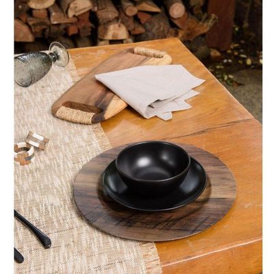Sousplat Copa E Cia Galles Flat Wood Dark