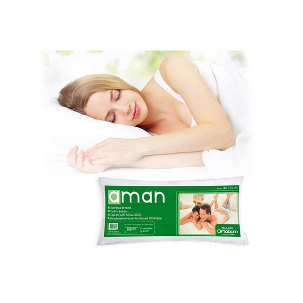 Travesseiro Fibras Siliconadas Aman Corpo Inteiro (140x40) - Ortobom