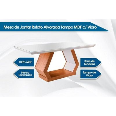 Sala de Jantar Completa 180Cm + 6 Cadeiras Imbuia Chocolate Capuccino