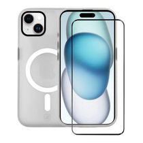 17048170398912 Kit Capa Magsafe Pro Transparente e Pelicula Coverage 5D Pro Preta para iPhone 15 - Gshield