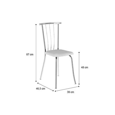 Cadeira Sala De Jantar 154 Aço Kit 2 Uni Ouro Velho - Assento Camur?a Conhaque - Carraro