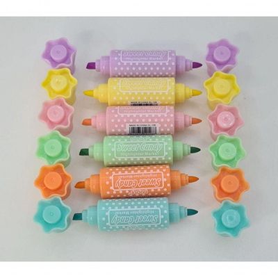 Caneta Marca Texto Bala Coloridas 6 Unidades