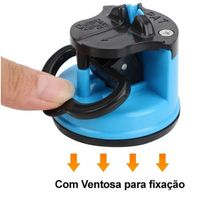 Afiador - Amolador De Faca Redondo Com Base De Ventosa