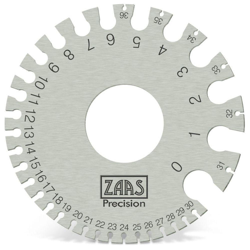 Calibrador De Fieira Em Aço Inox - Cap. 0 A 36 - Ref. 113,0010 - Zaas