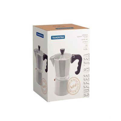 Cafeteira Expresso Italiana Tramontina Em Alumínio Com Cabo Em Nylon 320 Ml Tramontina