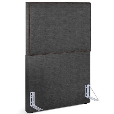 Cabeceira Cama Box Solteiro 100 Cm Linho Cinza Escuro